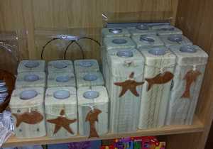 Sea Themed Wooden Candles