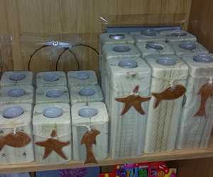Sea Themed Wooden Candles