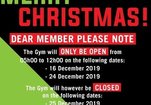 Holiday Season Operating Hours