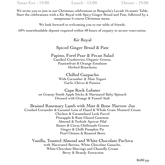 Xmas 19 Menu - Benguela Restaurant - Gansbaai