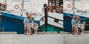 Engagement shoot in Gansbaai Harbor by Captured Photography