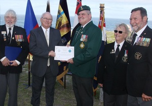 Councillor Dudley Coetzee ReceivingÂ Certificate
