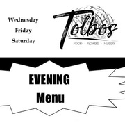 Evening Menu (4, 6 & 7 March 2020)