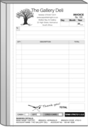 Carbonless Invoice Book for Gallery Deli