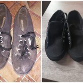 Shoes (before and after) - Gwenda's Laundry - Hermanus