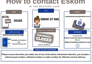How to contact Eskom in the Western Cape