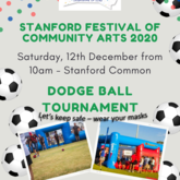 Stanford Festival of Community Arts 2020 - Flyer - Dodge Ball Tournament