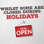 Open During The Holiday Season!