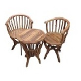 Bali round table and 2 x chairs