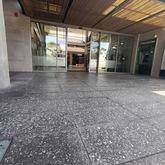 Nacre Polished Abalone Concrete Pavers 900x450x40mm Charcoal with Black Stone - Client (Checkers Constantia Emporium)  - Cape Stone - Xplorioâ„¢ Hermanus