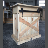 Barn Door Cabinet Small Side View - M + S Designs - Xplorioâ„¢ Gansbaai