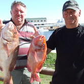 Ben Uys (Oupa) with heaviest fish - Red Steenbras 3.8kg - Birkenhead Boothengelklub - Xplorioâ„¢ Gansbaai