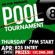 HQ Pub Presents Pool Tournament
