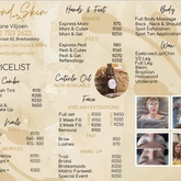 Price List - Second Skin Beauty Salon - Xplorioâ„¢ Bredasdorp