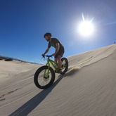 Slalom skiing on a bike - Fatbike Tours - Xplorioâ„¢ Gansbaai