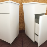 Narrow Cabinet with Flush Profile Handles - M + S Designs - Xplorioâ„¢ Gansbaai