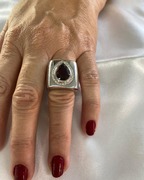 Statement White Gold Ring