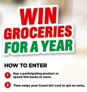WINÂ groceries for a year!