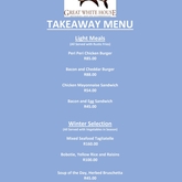 Takeaway Menu - Great White House Restaurant - Xplorioâ„¢ Gansbaai