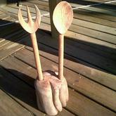 Spalted - Wooden Salad Set - Xplorioâ„¢ Gansbaai
