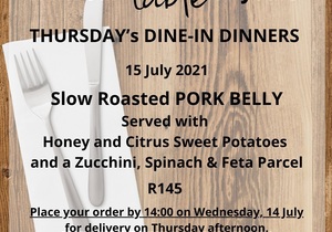 15 July 2021: Dine-In Dinner
