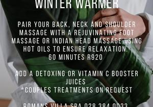 Spa Winter Warmers atÂ Romans Villa Boutique Guest House