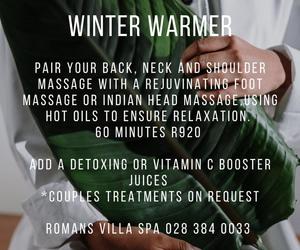 Spa Winter Warmers atÂ Romans Villa Boutique Guest House