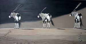 170 x 90cm Boxed Oil on Canvas byÂ Andre Peypers