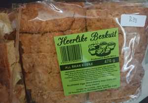 Rusks: R38 per packet