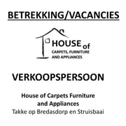 Betrekking: Verkoopspersoon / Vacancy:Â Salesperson