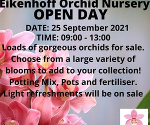 25 September 2021:Â Eikenhoff Orchid Nursery Open Day