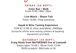 24 - 26 September 2021: September Long Weekend Programme