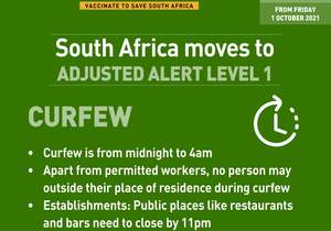 SOUTH AFRICA MOVES TO ADJUSTED ALERT LEVEL 1