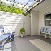 South Point Lâ€™Agulhas Self Catering - Unit 4 Entrance Bench