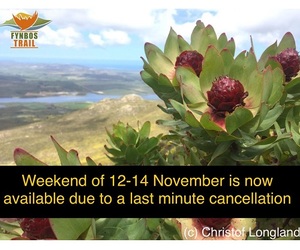 The weekend of 12-14 November is now available!