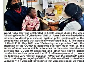 Waaraan dink ons op WÃªreld Polio Dag 2021?