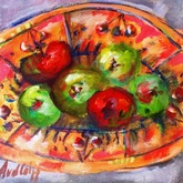 Still Life Fruit Bowl Painting - Annelene (Lientjie) van der Colff - Xplorioâ„¢ Gansbaai
