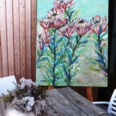 Protea Wall art in the Making - Annelene (Lientjie) van der Colff - Xplorioâ„¢ Gansbaai