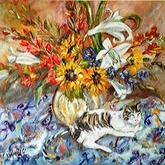 Sunflower Bohemian Still Life  - Annelene (Lientjie) van der Colff - Xplorioâ„¢ Gansbaai