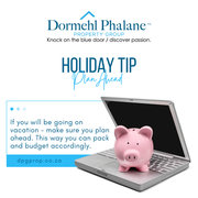 Holiday Tip: Plan Ahead