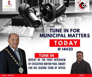 Tune in for a repeatÂ of Municipal matters on Radio Overberg