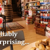 Then you step inside...and itâ€™s crammed full, from floor to ceiling!! Thatâ€™s Deli shopping, reliably surprising - surprisingly reliable... At the red house on Aberdeen, in Hermanus - Dal-Italia Delicatessen -  Xplorioâ„¢ Hermanus