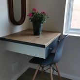 Mirror and desk designed for Rest and Sea Self-Catering Guest Suite - Franskraal - at Rest And Sea Guest Suite - M + S Designs - Xplorioâ„¢ Gansbaai