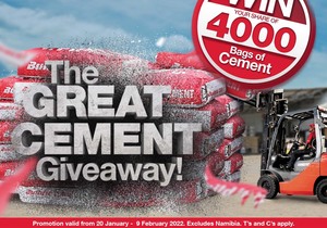 WIN your share of 4000 bags of cement!