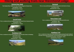 Hiking and Walking Trails near Kleinmond Lodge