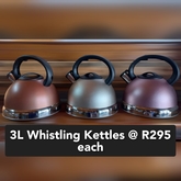 Whistling Kettles - Assorted Colours - Gas Flame - Xplorioâ„¢ Caledon