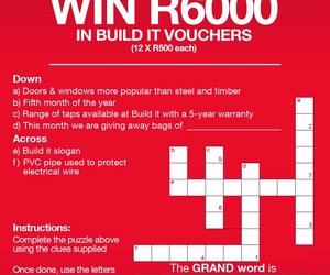 Stand a chance to WIN R6000 in Build it vouchers!