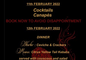 Murder Mystery Weekend Menu