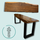 Live Profile Desk with Steel Legs - M + S Designs - Xplorioâ„¢ Gansbaai