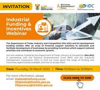 10 March 2022:Â Industrial Funding and Incentives Webinar